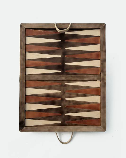 Leather Folding Backgammon Board