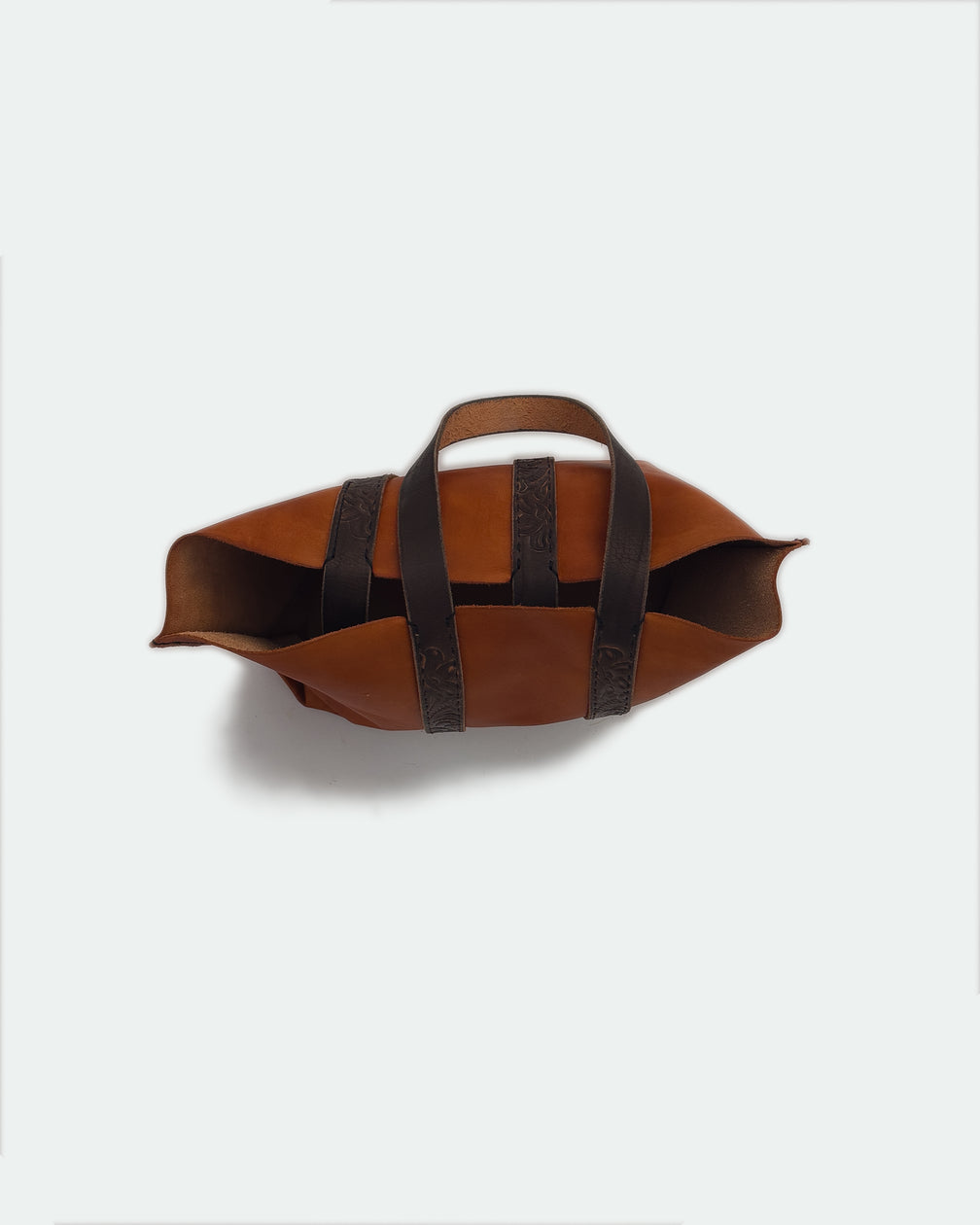 The Tote — Spanish Brown, Black & Black, three-quarter view