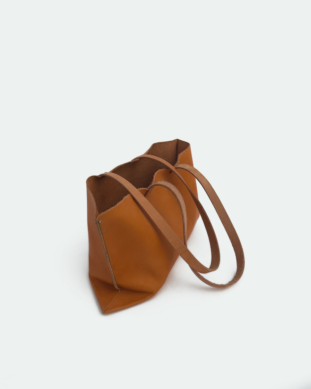 The Tote — Natural, Orange & Pea Green, three-quarter view
