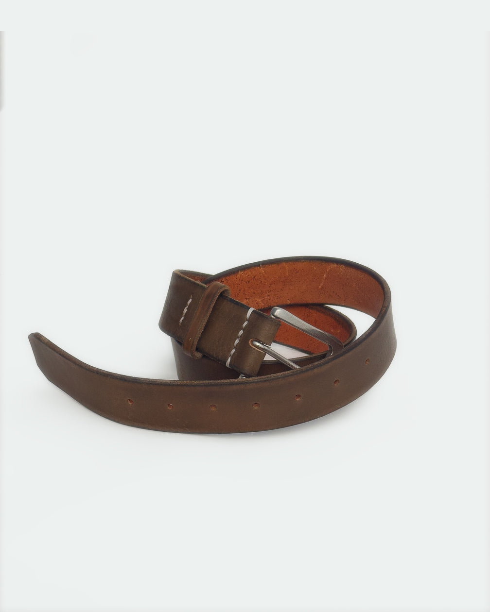 The Belt — Show Brown & White, front